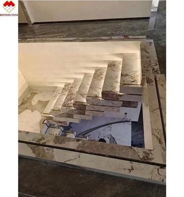 Customized Matte Surface Finishing Popular MOHS 6-7 Hardness Sintered Stone Stair Case