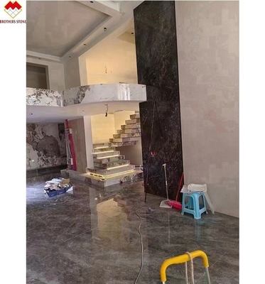 Customized Matte Surface Finishing Popular MOHS 6-7 Hardness Sintered Stone Stair Case