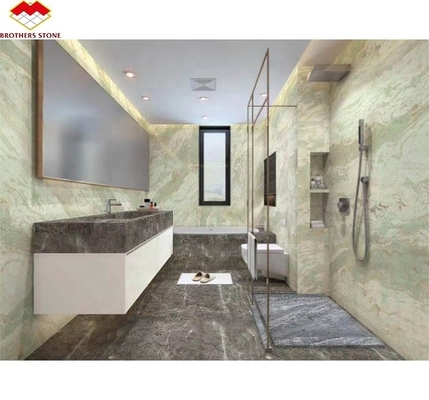 Modern Design Style Big Slab Green Jade Onyx Marble Stone for Bathroom Wall and Table