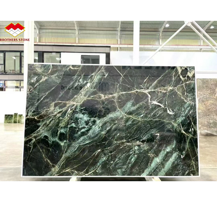 Natural Stone Cat's Eye Green Big Slab Dining Table Top for Villa Interior Decoration