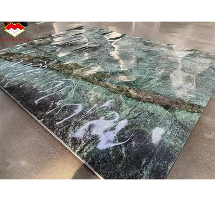 Natural Stone Cat's Eye Green Big Slab Dining Table Top for Villa Interior Decoration