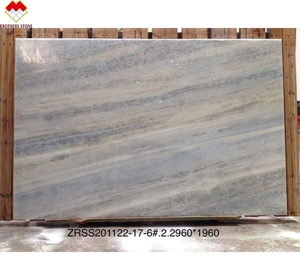 Big Slab Backlit Calcite Azulata Brazil Diamond Blue Crystal Marble Sheet Wall Slabs