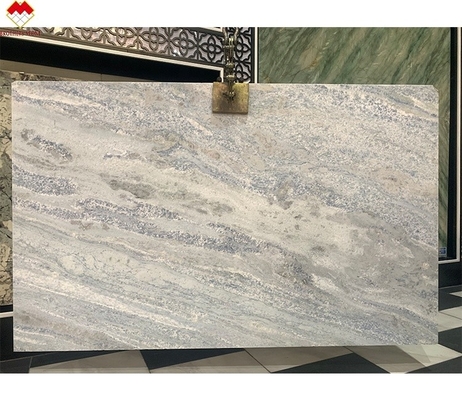 Big Slab Backlit Calcite Azulata Brazil Diamond Blue Crystal Marble Sheet Wall Slabs