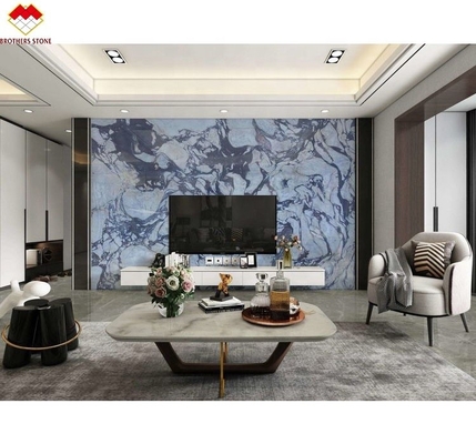 Hotel Decoration Afyon Violet Arabescato Venato Marble Slabs with Calacatta/Calcutta