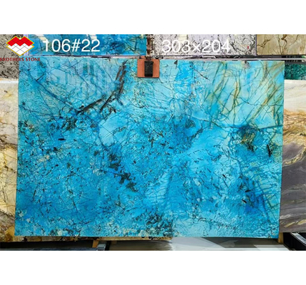Modern Luxury Fantasy Brazil Labradorite Blue Granite Dining Table Top Polished Blue Marble Wall Panels for Hotel Graphic Design