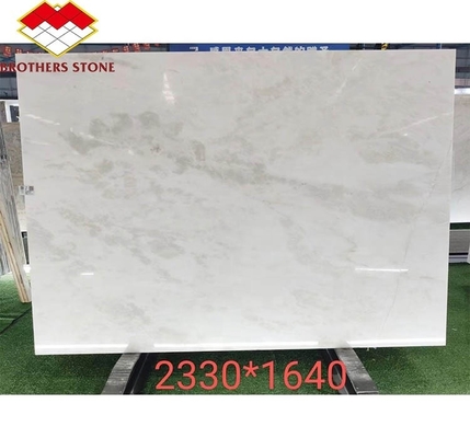Hotel Modern Royal White Onyx Honed Marble Sheet Cut-to-Size Wall Panel and Dining Table Set