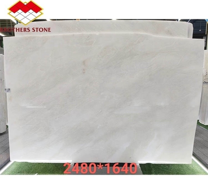 Modern Royal White Onyx Honed Marble Sheet Cut-to-Size Graphic Design Solution for Wall Panel and Dining Table Set