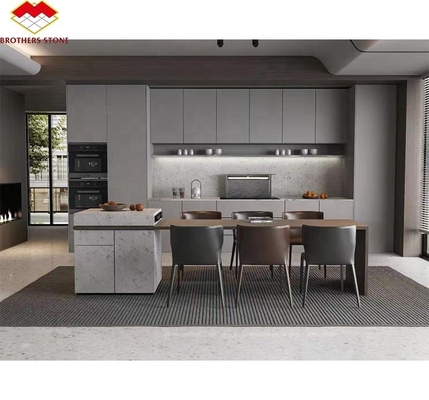 Flamed Natural Granite Tile Cut-to-Size for Modern White Kitchen Counter Top and More
