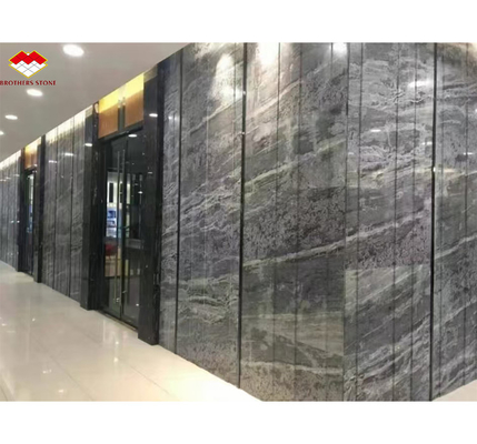 Custom Modern Polished Wave Grey Marble Board for Hotel Wall Panel Floor Design Style
