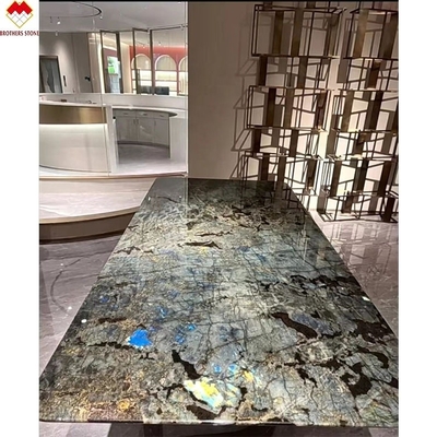Big Slab Luxury Emerald Blue Onyx Marble from Brazil for Transparent Dinner Table Top