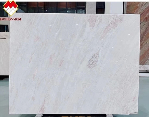 Modern Design Villa Graphic with Translucent Shinny Rose Rainbow Onyx Marble Slab