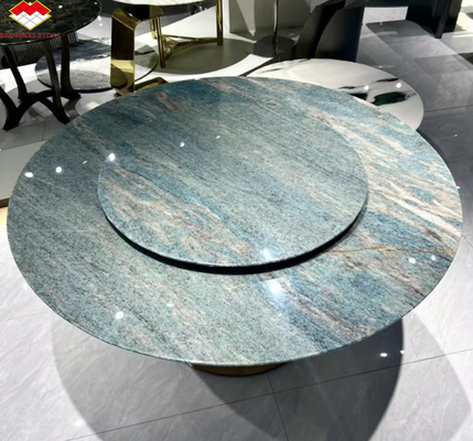 Amazon Blue Luxury Stone Polished Slab for Villa and Hotel Interior Design Inspiration