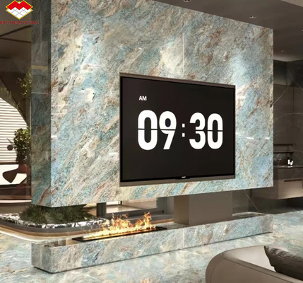 Amazon Blue Luxury Stone Polished Slab for Villa and Hotel Interior Design Inspiration