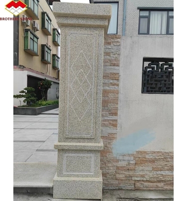 2700kg/m3 Granite Stone Hand Carved Cut-to-Size Pillar for Exterior Column Design