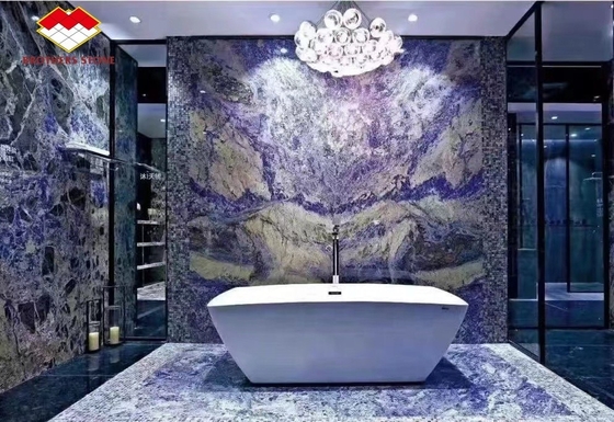 Transparent African Lapiz Marble Sodalite Blue Marble Onyx Marble Type from Yunfu