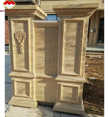 2700kg/m3 Granite Stone Hand Carved Cut-to-Size Pillar for Exterior Column Design