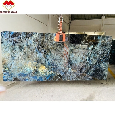 15-18mm Thickness Azul Bahia Marble Transparent Crystal Blue Onyx Marble Tile at Good