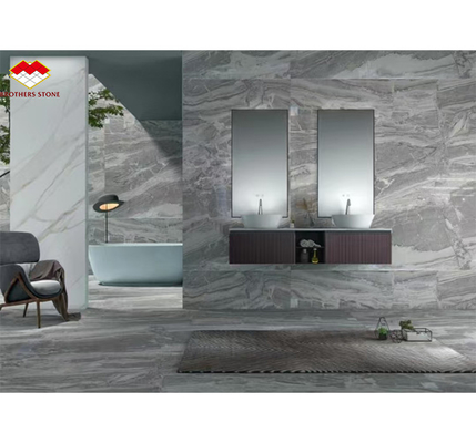 Polished Serbian Grey Marble Wall Panels for High End Interior Decoration