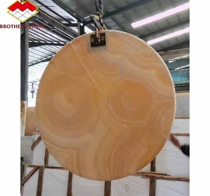 Surface Finishing Polished Design Backlit Orange Jade Stone for Basin and Dining Table