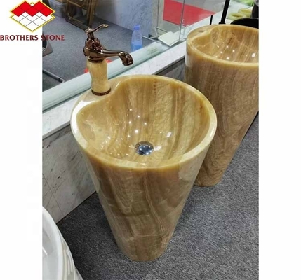Surface Finishing Polished Design Backlit Orange Jade Stone for Basin and Dining Table