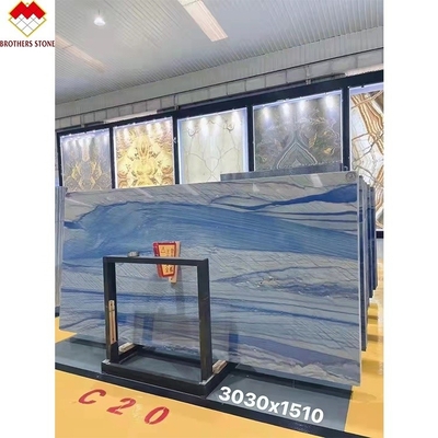 Blue Azul Macaubas Quartzite Stone Polished Honed Surface Graphic Design for end Home