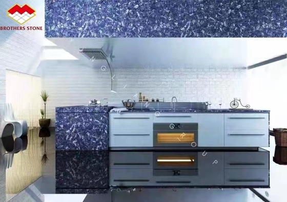 Modern Tile Azul Bahia Marble Blue Color Lemurian Blue Granite Slab for Interior Decoration