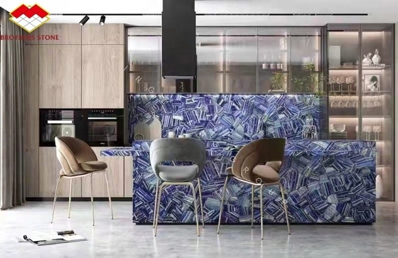 Modern Tile Azul Bahia Marble Blue Color Lemurian Blue Granite Slab for Interior Decoration