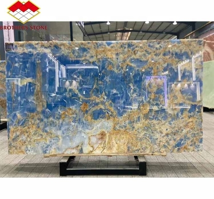 Natural Translucent Onyx Slab Modern Blue Onyx Marble Stone for Bathroom Wall and Floor