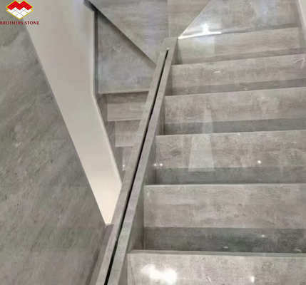 ODM OEM Polished Moonlight Gray Marble Stone Flooring Stairs for Hotel within Yunfu