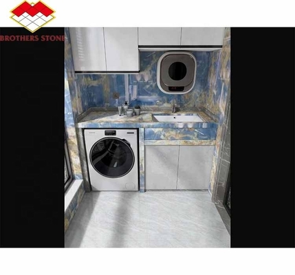 Natural Translucent Onyx Slab Modern Blue Onyx Marble Stone for Bathroom Wall and Floor