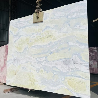 Dreaming Verde Jade Marble Onyx Modern Stone for Countertop Vanity Table Wall Flooring Design
