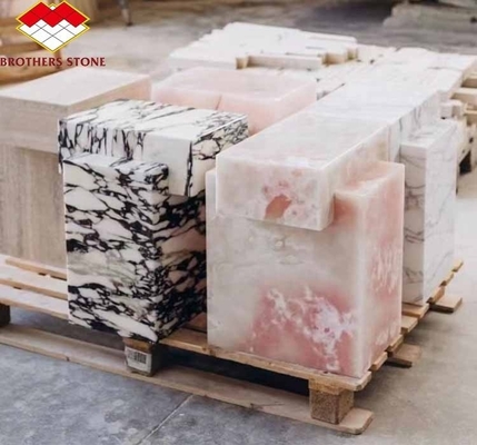 Matt Surface Finishing Modern Pink Onyx Stone for Table and Wall Application