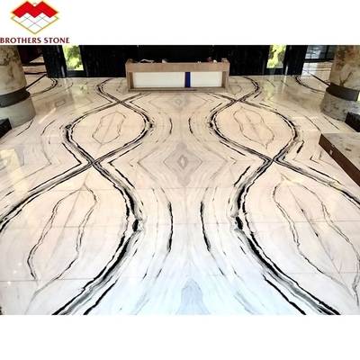 Polished Panda White Marble Slab Tile Modern and Popular for Staircase Table Countertop