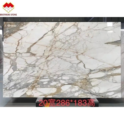 Polished Calacatta Gold Steps on Italy Marble Staircases in Modern Luxury Stone Interior