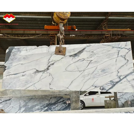 Snow Mountain White Marble Big Slab for Modern Design Dining Table Top Natural Stone