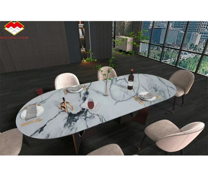 Snow Mountain White Marble Big Slab for Modern Design Dining Table Top Natural Stone