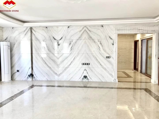 CNF Trade Panda White Sichuan Polished Marble Large Slab Bookshelf for Shower Floor