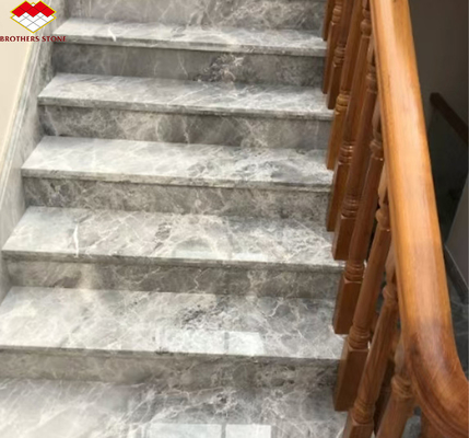 Yinsha Italian Grey Marble Stone Big Slab for Hotel Floors and Interior Home Stairs
