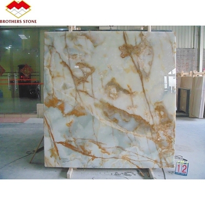 15-18mm Thickness Marble Agate Tiles and Golden Sapphire Slab for Interior Decoration