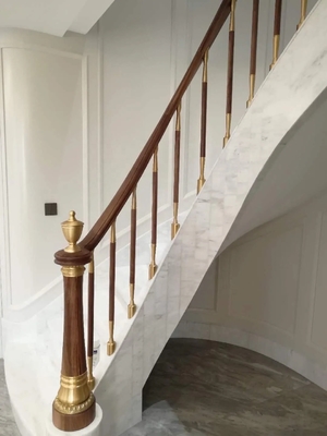 Customized Size European Design Interior White Marble Carved Stair Treads And Risers