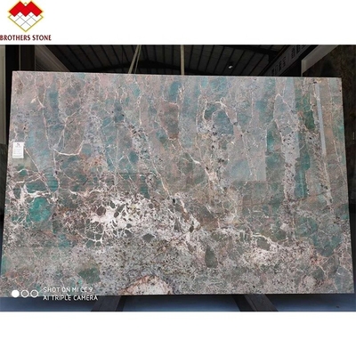 Tile and Marble Floor Brazilian Amazonian Green Quartzite Stone Slab for Villa Island
