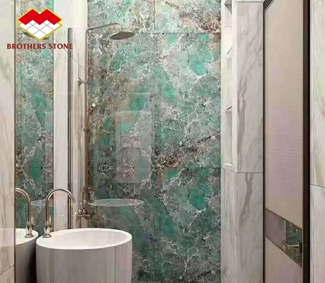 Tile and Marble Floor Brazilian Amazonian Green Quartzite Stone Slab for Villa Island