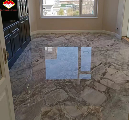 Hotel Marble Type Calcite Calacatta Gray Slab for Modern Brazil Luxury Indoor Decor