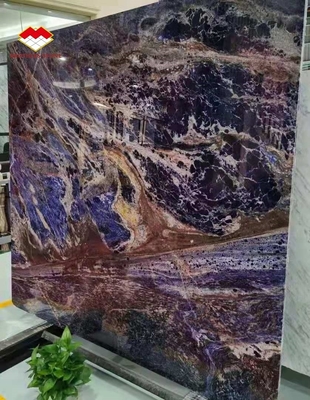 Compressive Strength 50.4 MPa Blue Bahia Marble Dream Backlit Stone for Hotel and Villa
