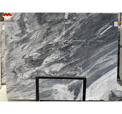 Hotel Interior Design Calcite Marble Step Floor and Stairs with Light in Florence Gray