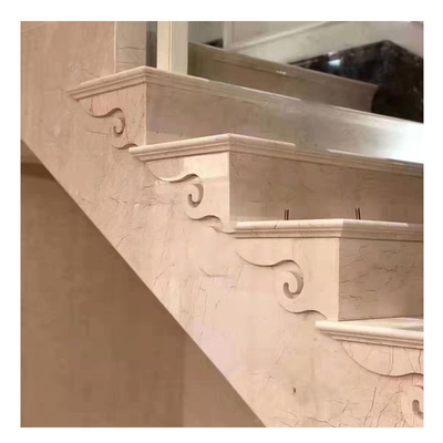 Popular White Marble Stairs Step Riser Natural Stone for Upstair Interior Improvement