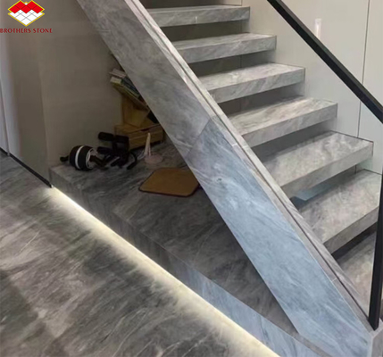 Popular Space Grey Marble Big Slab for Modern Light Gray Stairs in House and Hotel