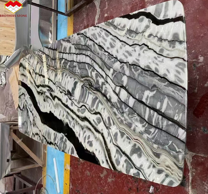 Transform Your Dining Table with Brazil's Popular Stone Panda Impression Marble Slab