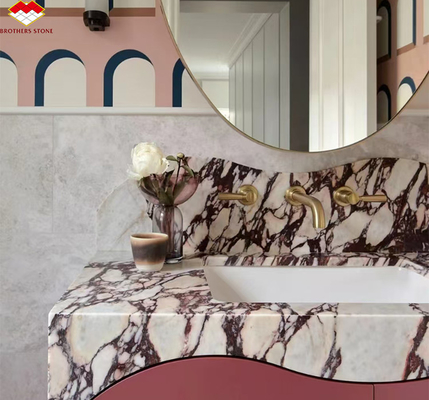 Modern Calacatta Viola Marble Vanity Sink for Big Slab Kitchen Countertops and Sinks