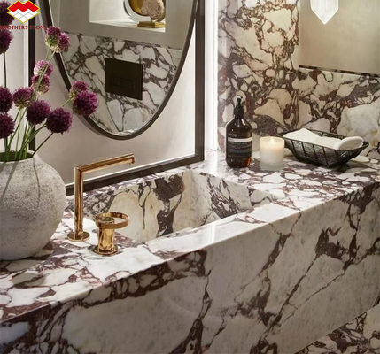 Modern Calacatta Viola Marble Vanity Sink for Big Slab Kitchen Countertops and Sinks
